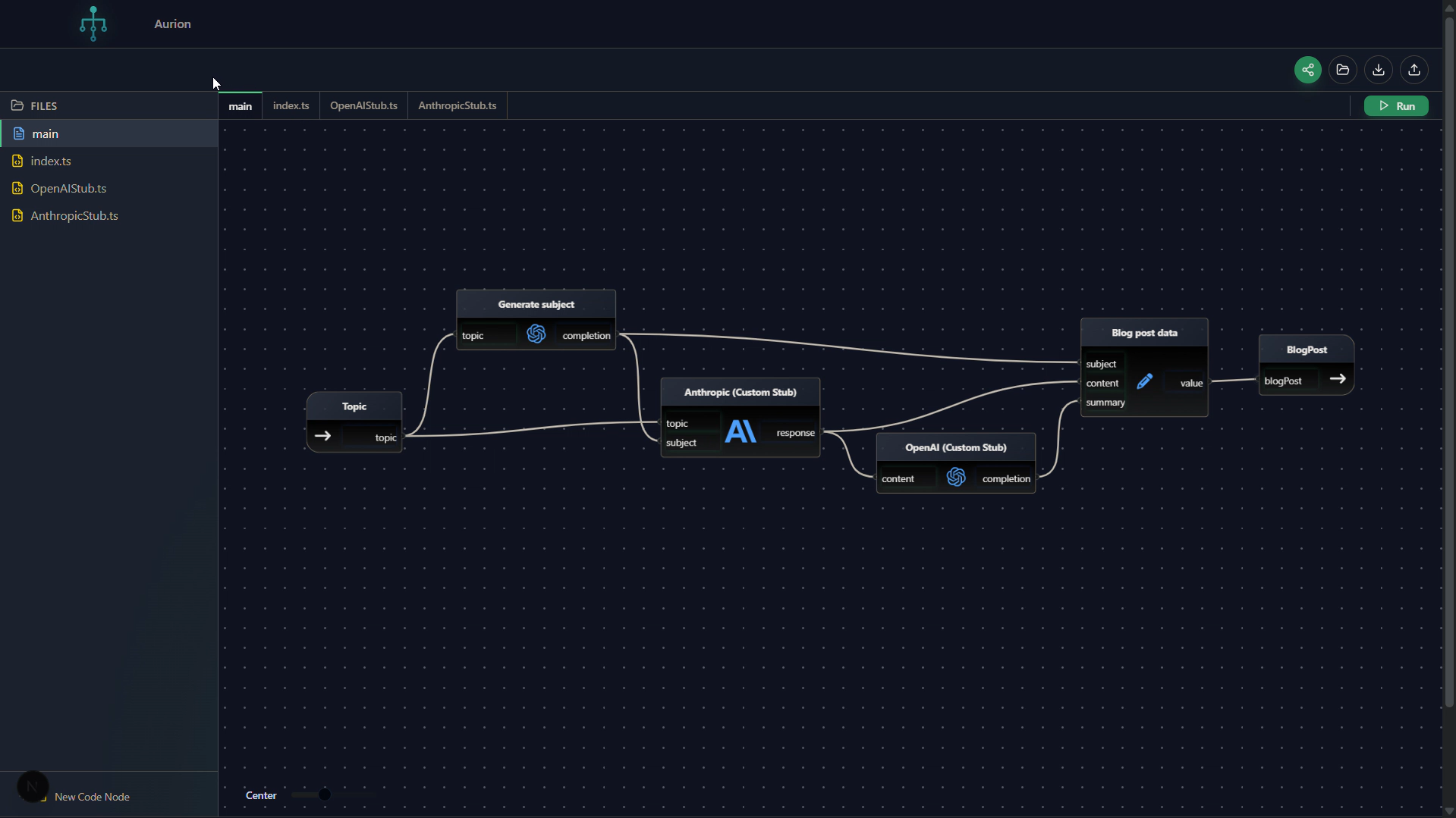 Aurion Workflow Engine - Visual Node-Based Automation